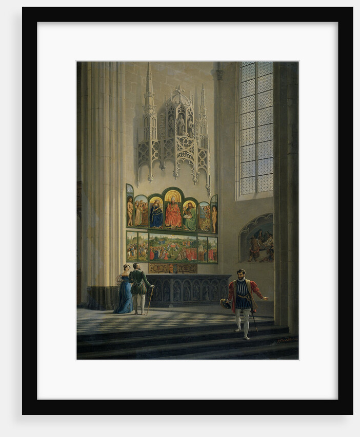 The Ghent Altarpiece in St Bavo Cathedral in Ghent, 1829 by Pieter-Frans De Noter