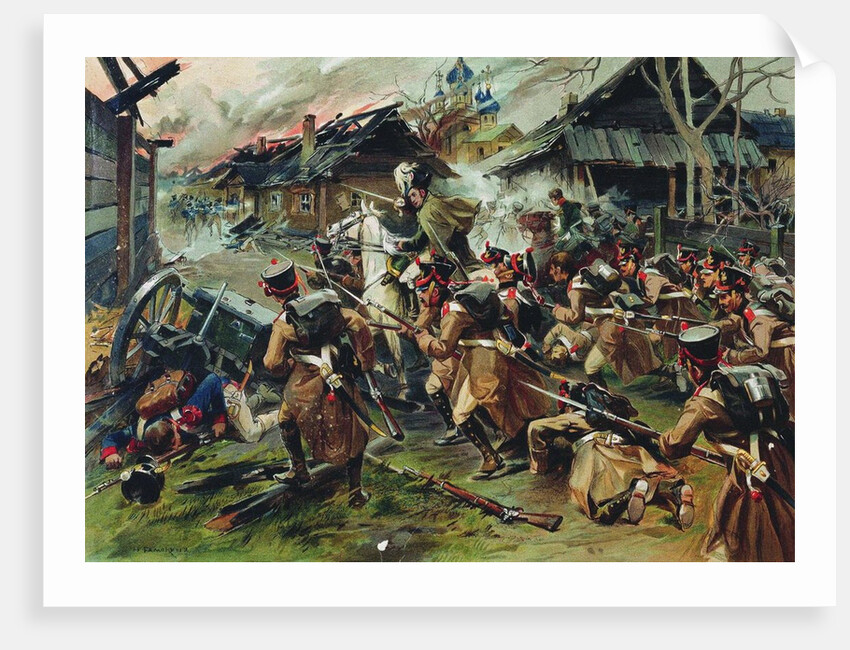 The Battle of Maloyaroslavets on 24 October 1812, 1900-1910 by Nikolai Semyonovich Samokish