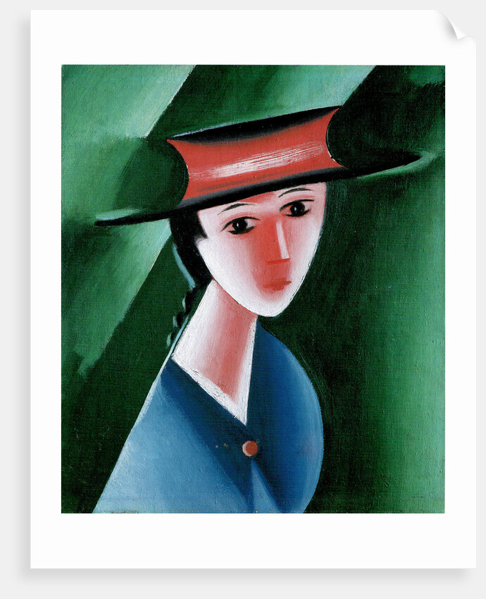 Girl with Red Hat, 1915 by Josef Capek