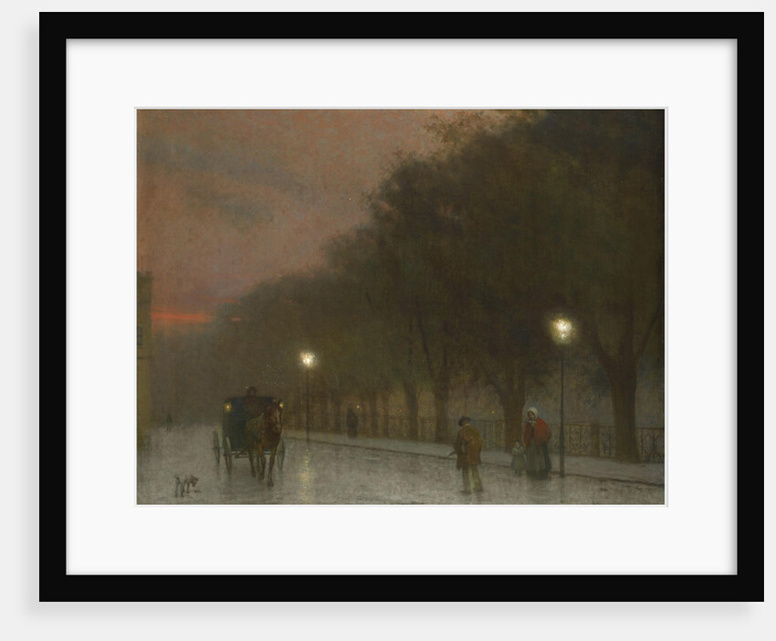 Prague at dusk, c. 1910 by Jakub Schikaneder