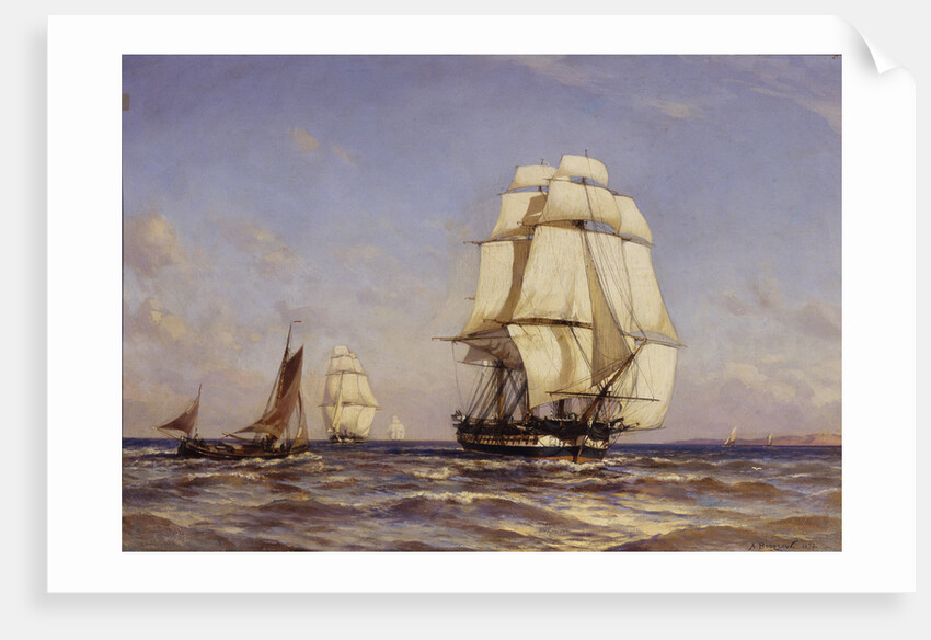 Russian Frigate Mercury, 1879 by Alexander Karlovich Beggrov