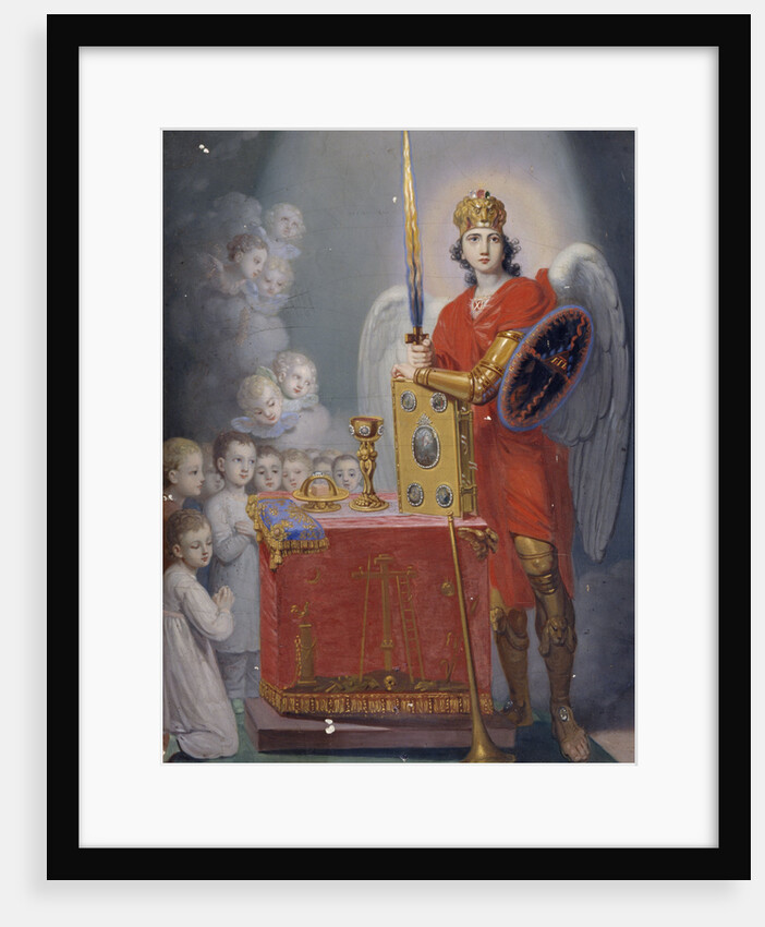 The Children of the Emperor Paul I before the altar, protected by Archangel Michael by Vladimir Lukich Borovikovsky