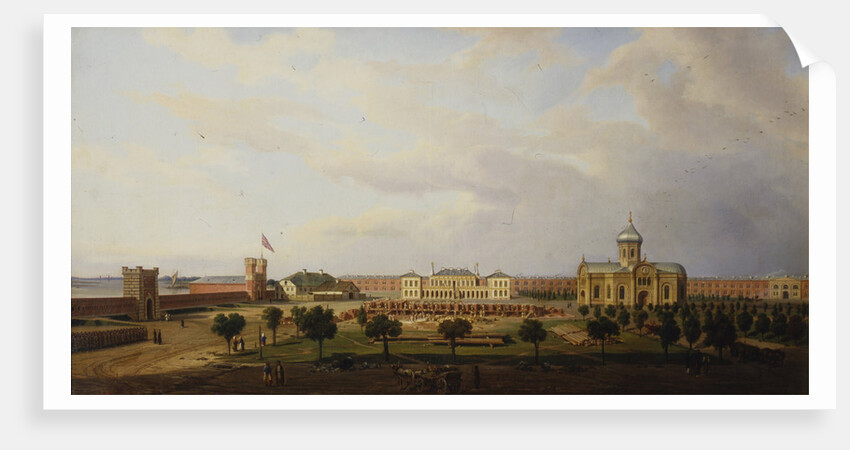 Interior view of the Ivangorod Fortress, 1846 by Marcin Zaleski
