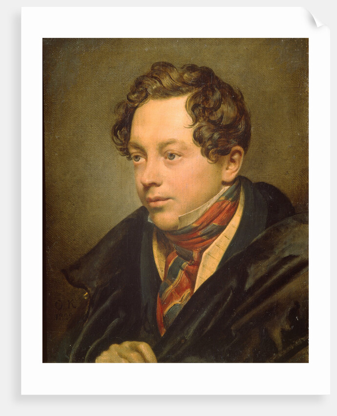 Portrait of the artist Pyotr Basin, 1829 by Orest Adamovich Kiprensky