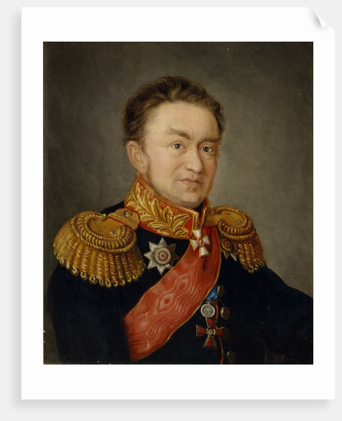 Portrait of the Pavel Nikolayevich Choglokov, 1820s by S. Komenko