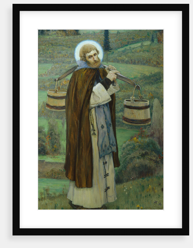 Saint Sergius labours (Triptych, Left part), 1896 by Mikhail Vasilyevich Nesterov