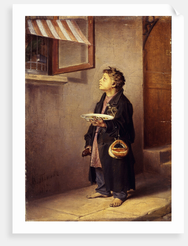 An Apprentice watching a parrot, 1865 by Vasili Grigoryevich Perov