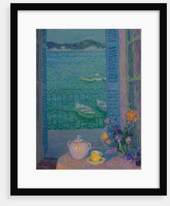 Bunch of flowers at the window, Villefranche-sur-Mer, 1928 by Henri Le Sidaner