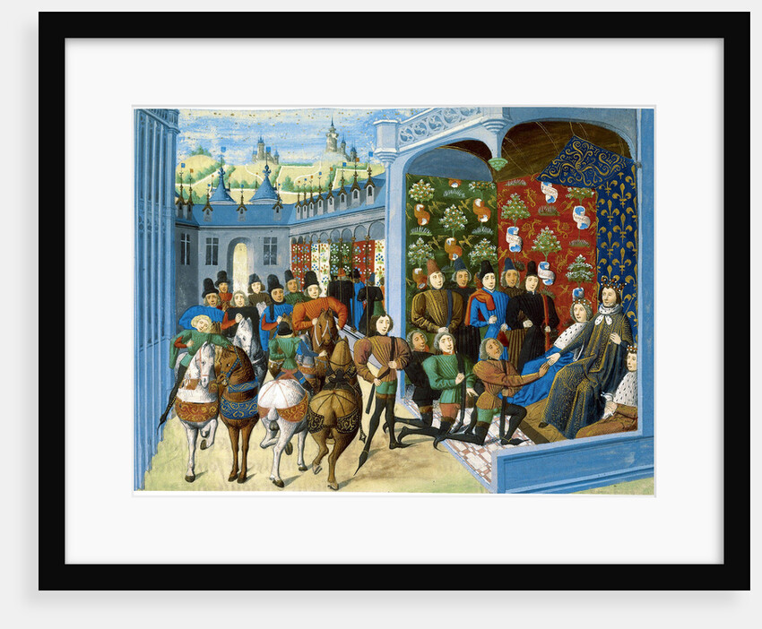 King Charles VI of France receives the English envoys by Master of the Harley Froissart