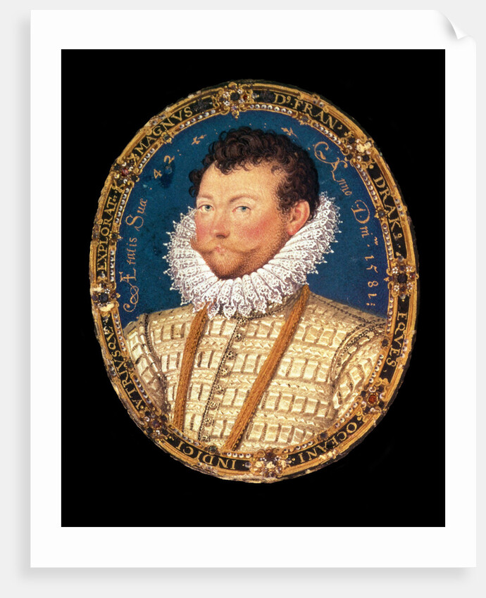 Portrait of Sir Francis Drake, 1581 by Nicholas Hilliard