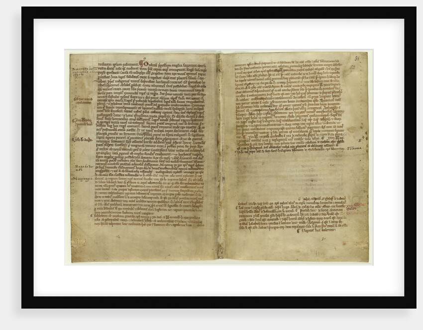 Verse account of Magna Carta in the Chronicle of Melrose Abbey, 1270s by Historical Document