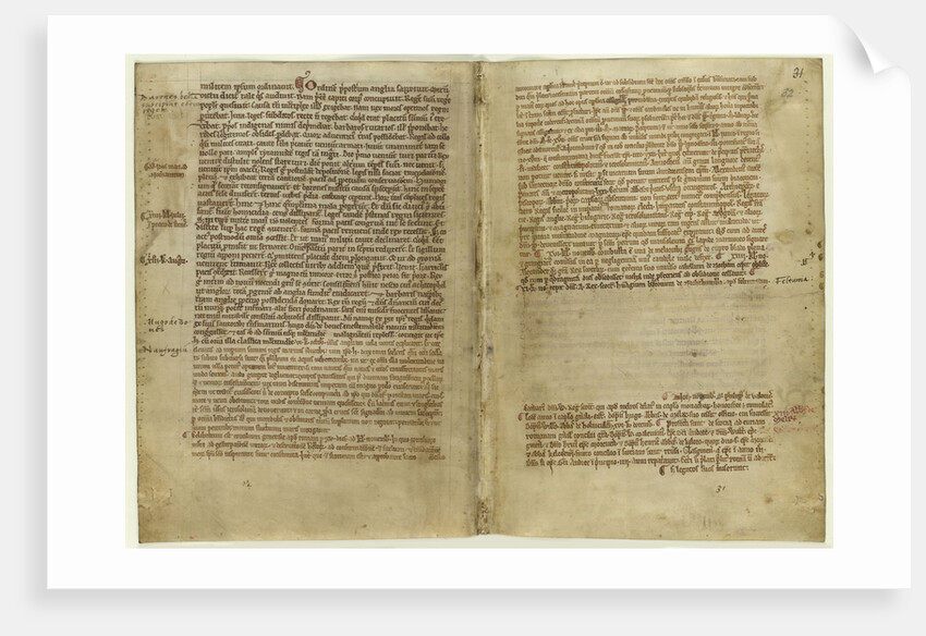 Verse account of Magna Carta in the Chronicle of Melrose Abbey, 1270s by Historical Document