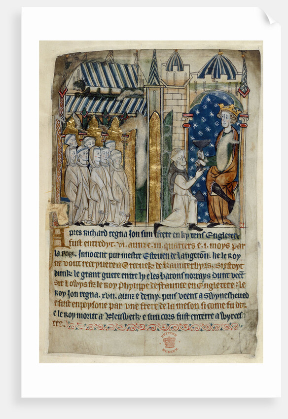 The poisoning of King John, 13th century by Anonymous