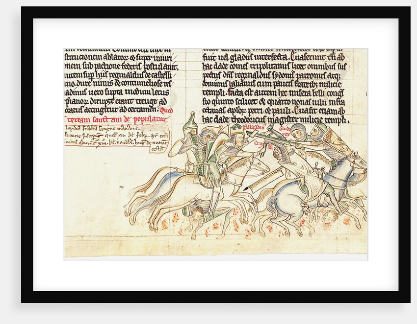 Saladin captures the Holy Cross (From Chronica maiora I by Matthew Paris), 13th century by Matthew Paris