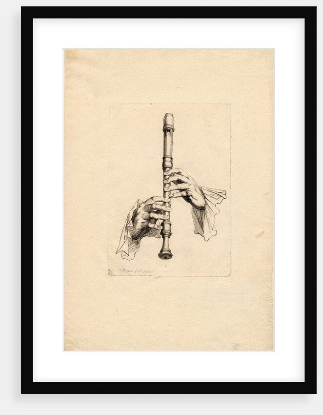 Recorder Players Hands, um 1700 by Bernard Picart