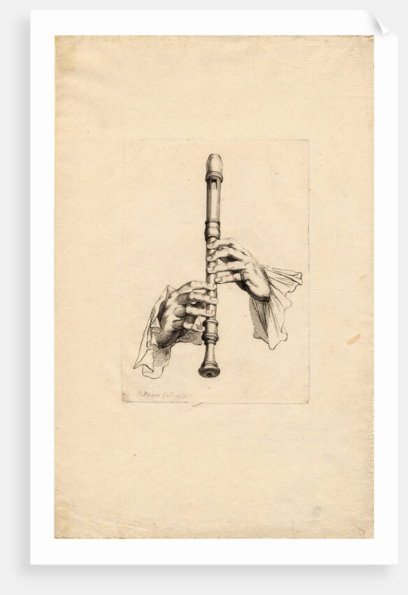 Recorder Players Hands, um 1700 by Bernard Picart