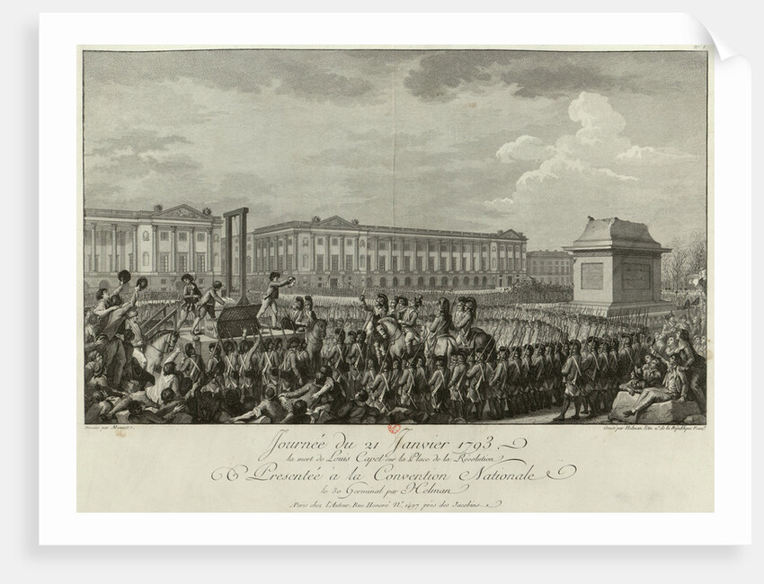 The Execution of Louis XVI in the Place de la Revolution on 21 January 1793, 1794 by Isidore Stanislas Helman