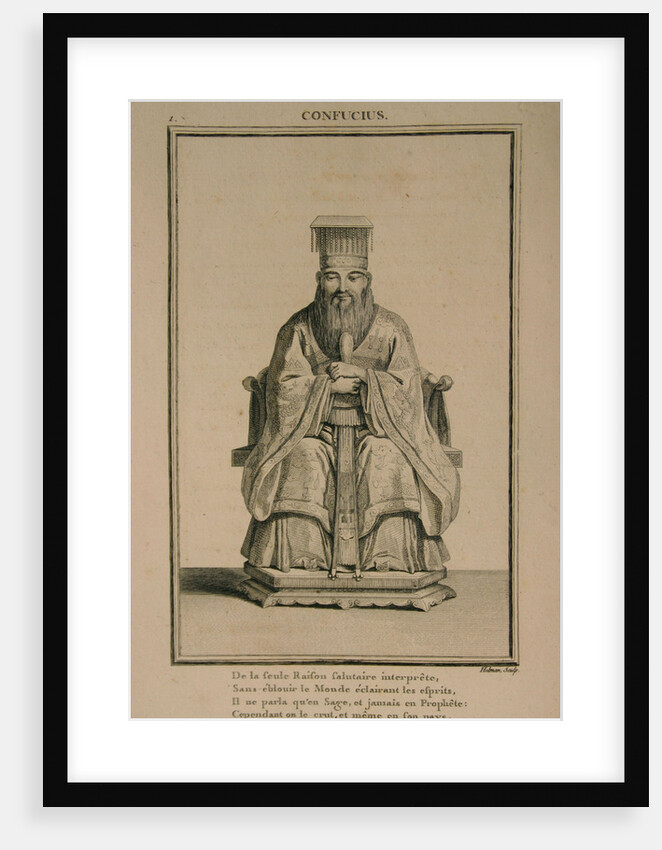 Portrait of the Chinese thinker and social philosopher Confucius, 1788 by Isidore Stanislas Helman