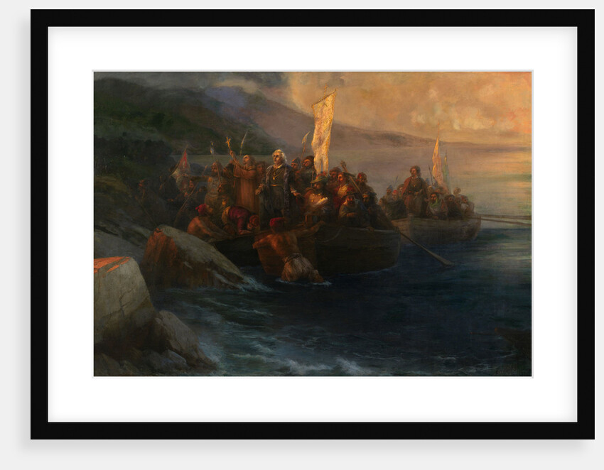 The Disembarkation of Christopher Columbus on San Salvador, 12th October 1492, 1892 by Ivan Konstantinovich Aivazovsky