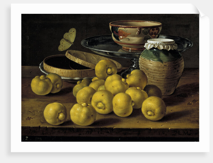 Still life with limes, jam pot and butterfly, Second Half of the 18th century by Luis Egidio Meléndez
