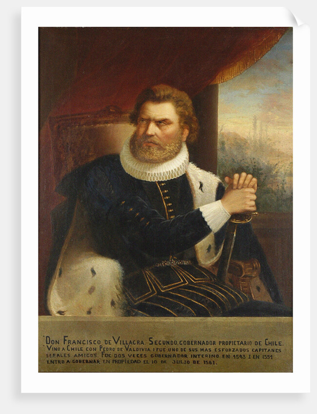 Portrait of Francisco de Villagra, 1873 by Pedro León Carmona