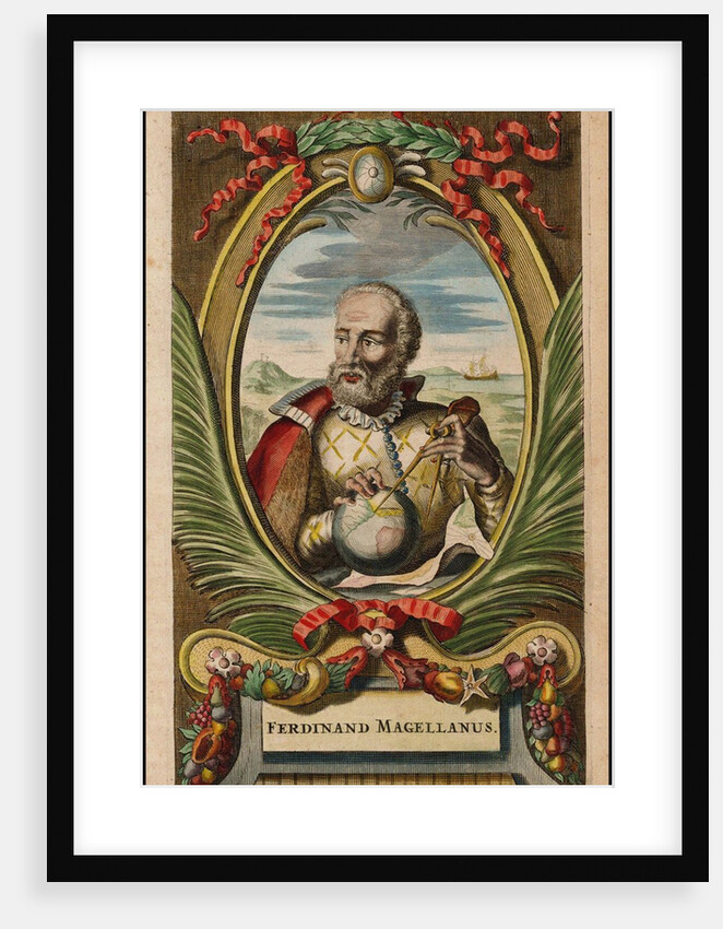 Portrait of Ferdinand Magellan, 1671 by John Ogilby
