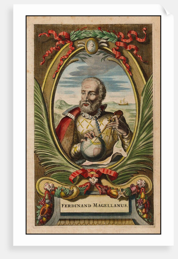 Portrait of Ferdinand Magellan, 1671 by John Ogilby