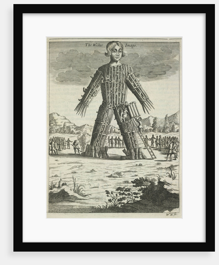 Wicker man (from Britannia Antiqua Illustrata by Aylett Sammes), 1676 by Anonymous