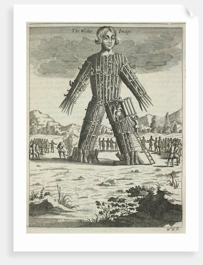 Wicker man (from Britannia Antiqua Illustrata by Aylett Sammes), 1676 by Anonymous