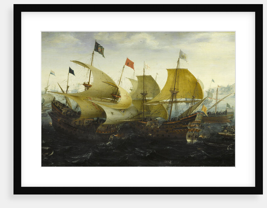 Battle of Cadiz (Dutch and English Ships Attack the Spanish Armada), 1608 by (Aert van Antum) Aert Anthonisz.