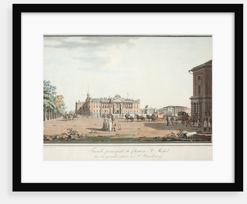 View of the Michael Palace in St. Petersburg, ca 1806 by Benjamin Paterssen