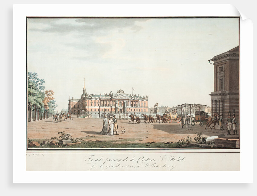 View of the Michael Palace in St. Petersburg, ca 1806 by Benjamin Paterssen