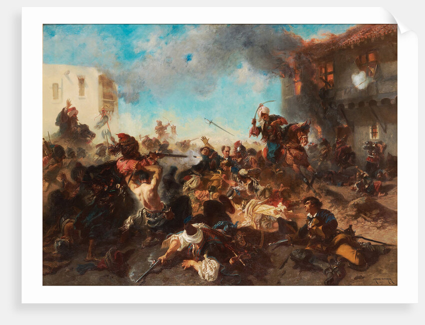 The Skirmish at Bender (Kalabaliken i Bender), 1877 by Charles Édouard Armand-Dumaresq