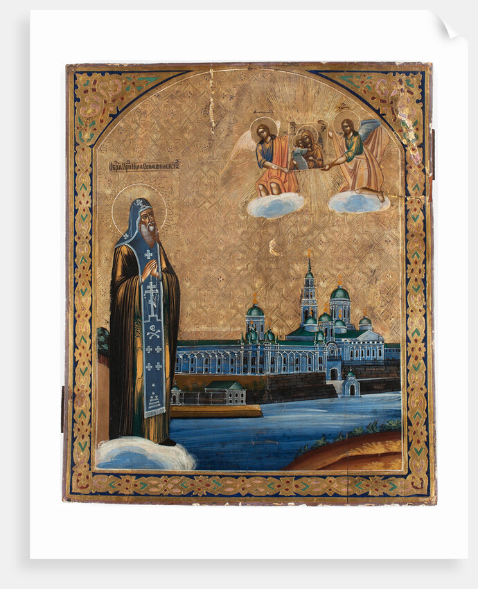 Saint Nilus of Lake Seliger, 1800s by Russian icon
