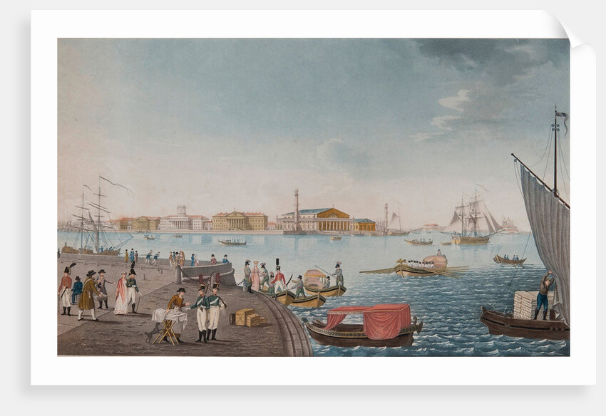 View of the Neva River and the Stock exchange in Saint Petersburg, Early 1800s by Anonymous
