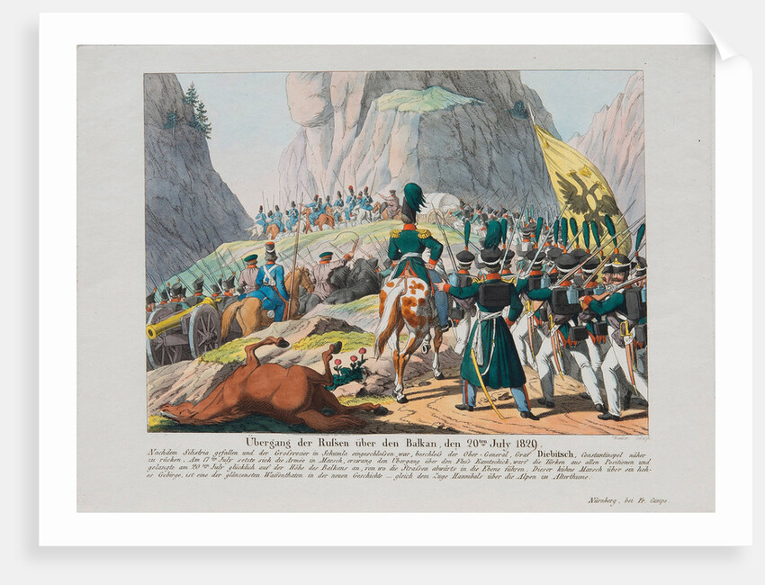 The Army of Graf Ivan Ivanovich Diebitsch crossing the Balkans, c. 1830 by August Friedrich Andreas Campe