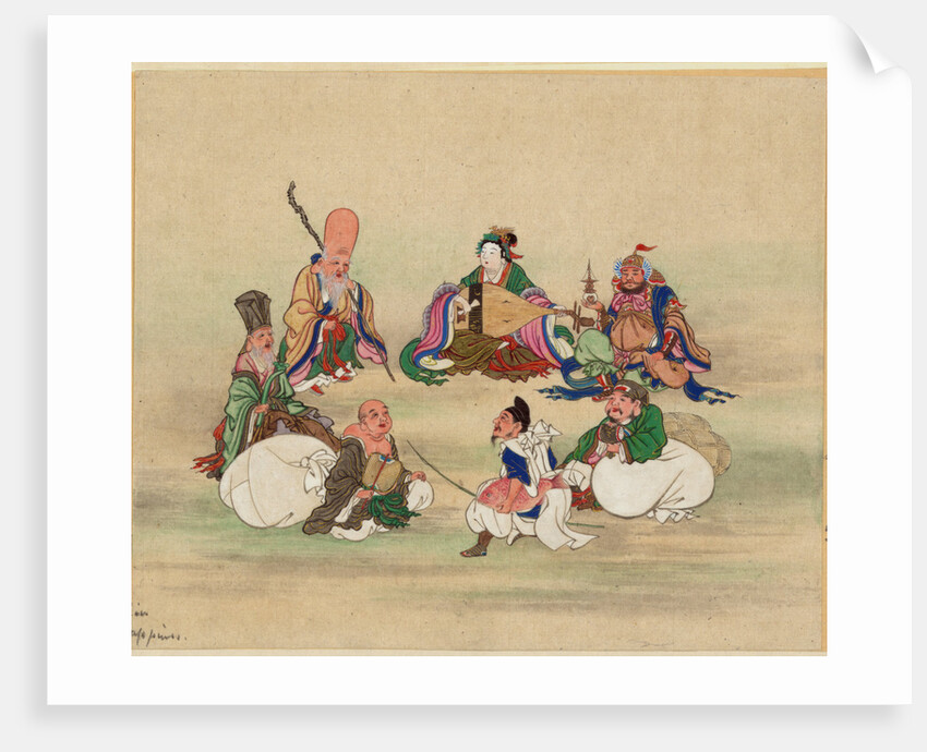 Seven Lucky Gods, ca 1878 by Anonymous