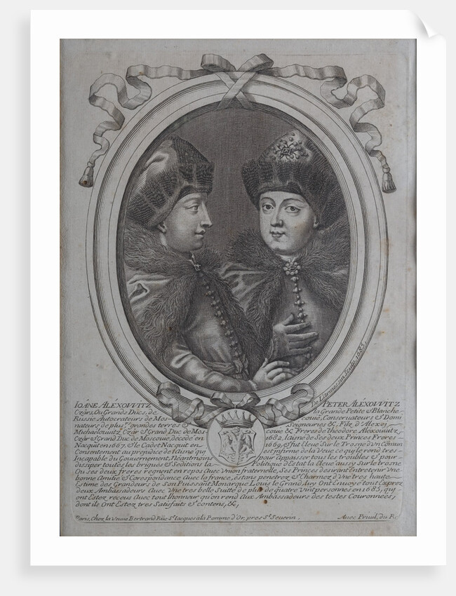 The Tsars Ivan Alexeyevich and Peter Alexeyevich of Russia by Nicolas de Larmessin