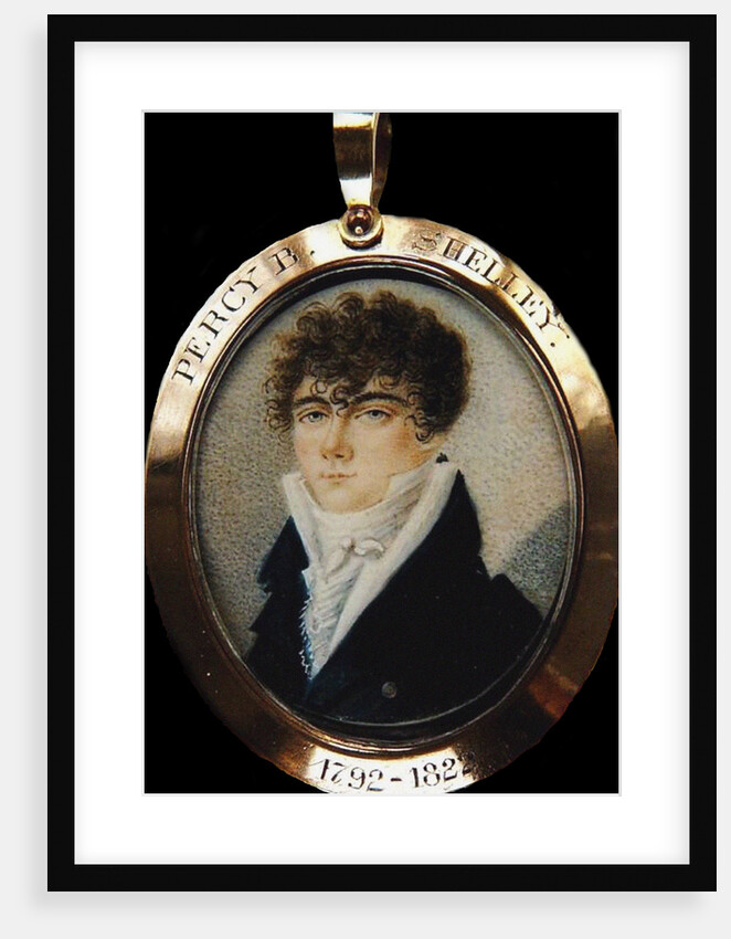 Portrait of the poet Percy Bysshe Shelley, ca 1825 by Anonymous