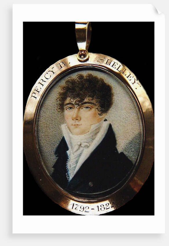 Portrait of the poet Percy Bysshe Shelley, ca 1825 by Anonymous