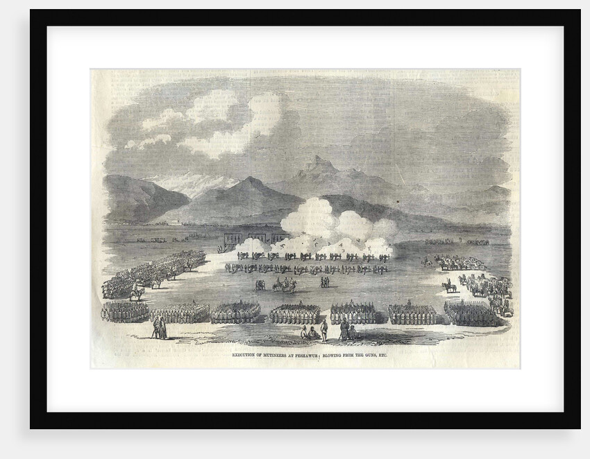 Blowing from guns in British India, 1857 by Anonymous