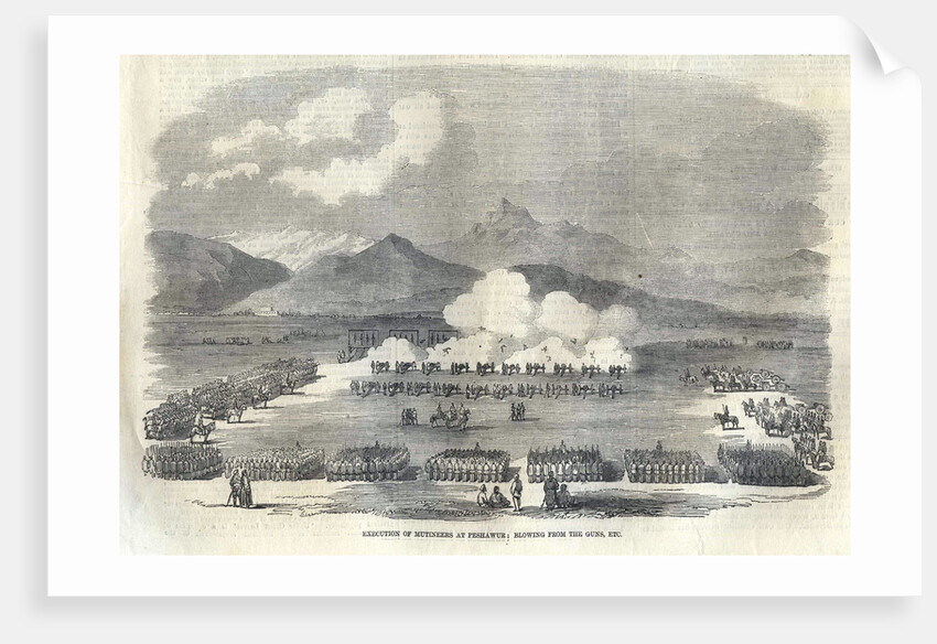 Blowing from guns in British India, 1857 by Anonymous