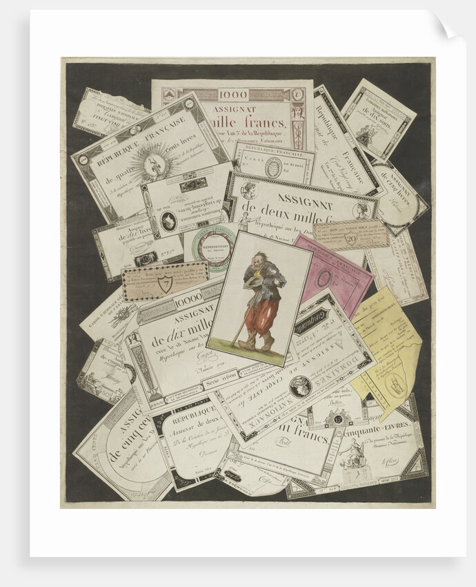 Trompe loeil with the Assignats, c. 1796 by Joseph Hunin
