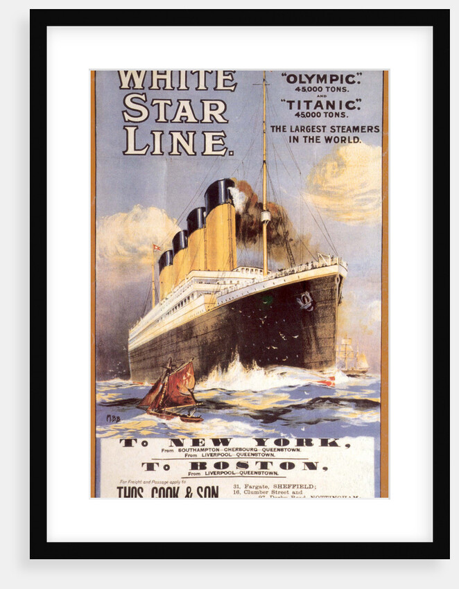 White Star Line. Titanic & Olympic, c. 1911 by Anonymous