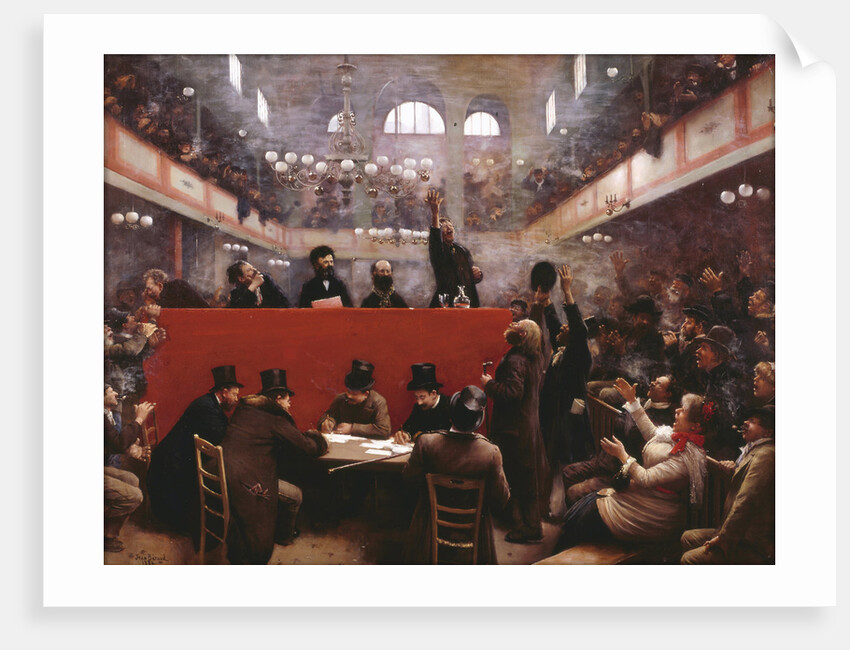 At the Graffard Meeting Hall (Réunion à la salle Graffard), 1884 by Jean Béraud