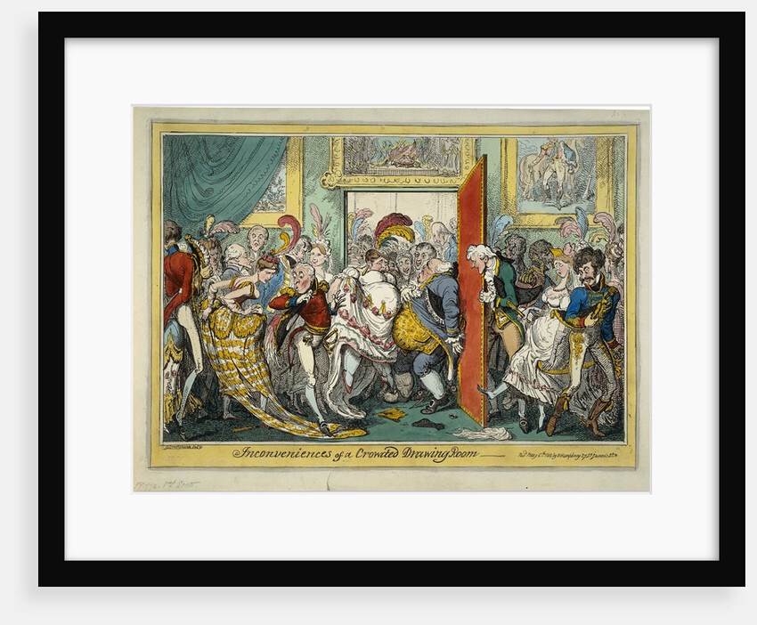 The Inconveniences of a Crowded Drawing Room, 1818 by George Cruikshank