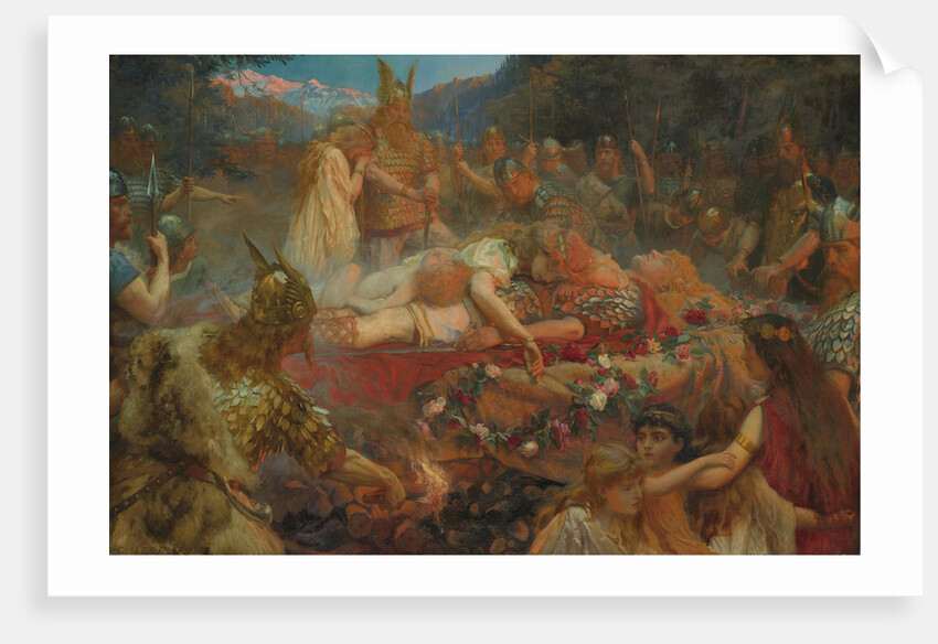 Death of a Viking warrior, 1909 by Charles Ernest Butler