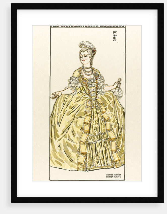 Costume Design for the opera Der Rosenkavalier (The Knight of the Rose) by Richard Strauss, 1910 by Alfred Roller