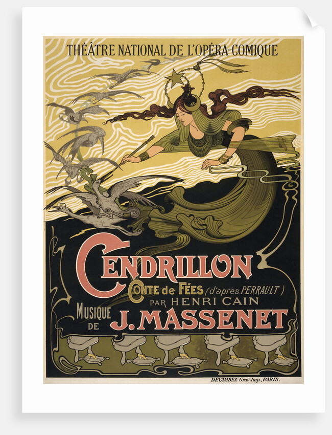 Poster for the Opera Cendrillon by Jules Massenet, 1899 by Émile Bertrand