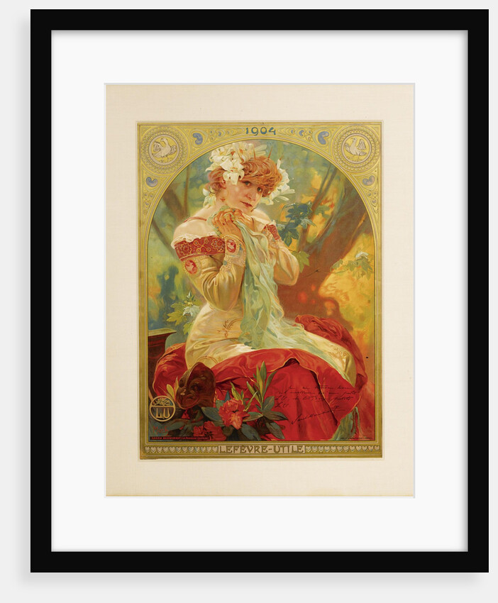 Poster for Lefèvre-Utile. Sarah Bernhardt in the role of Melissinde in La Princesse Lointaine by E by Alfons Marie Mucha
